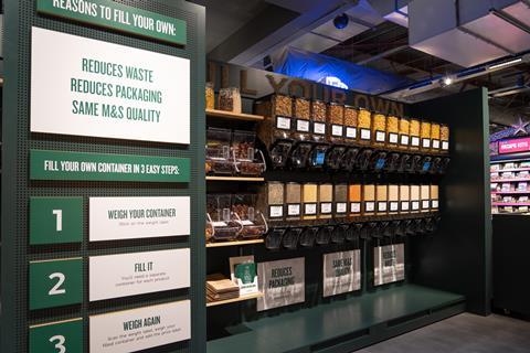 M&S has also taken a leaf out of upmarket rival Waitrose's book with a new 'Fill Your Own' station.